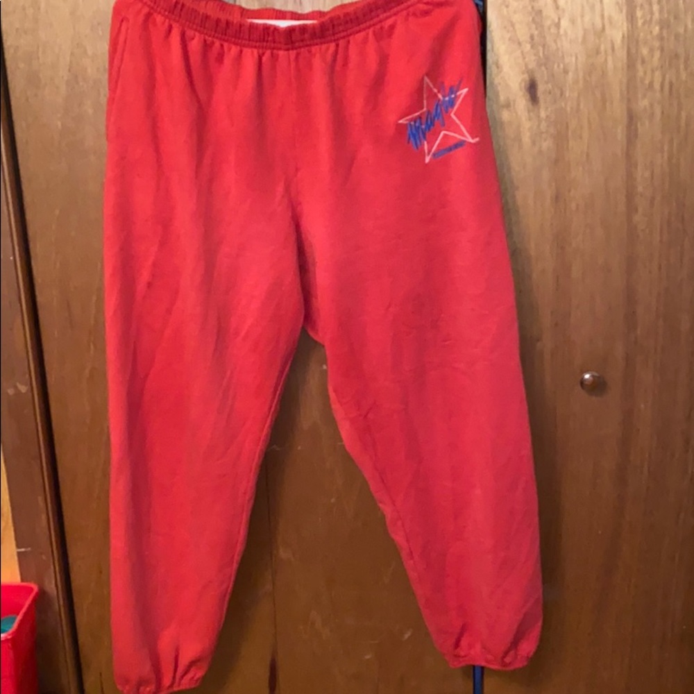 Red converse sweatpants